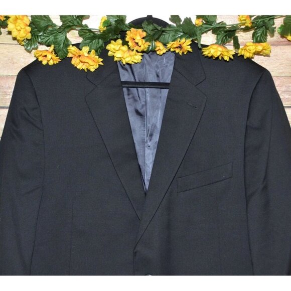 Joseph Abboud Men's Black Reda Super 110's Wool Suit Coat Jacket Size 44R Career - Picture 2 of 9